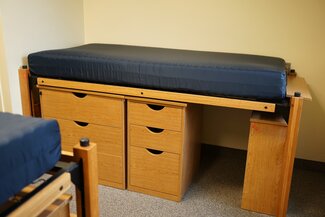 Bed with drawers underneath