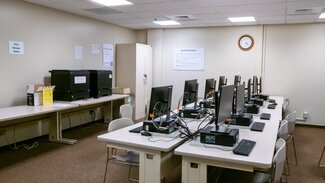 Sherman Computer Lab with work stations and printer