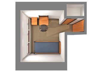 3D Image of Single Room Layout