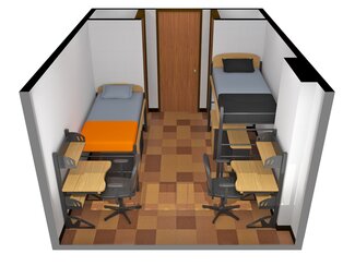 3D Double Room Layout