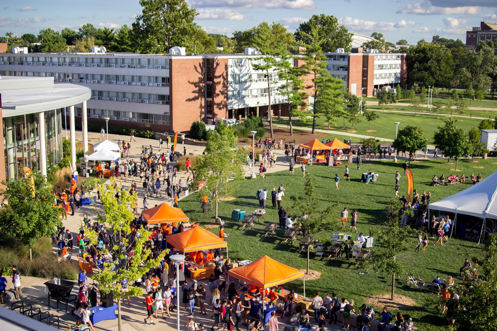 aerial of ike outdoor event ike quad